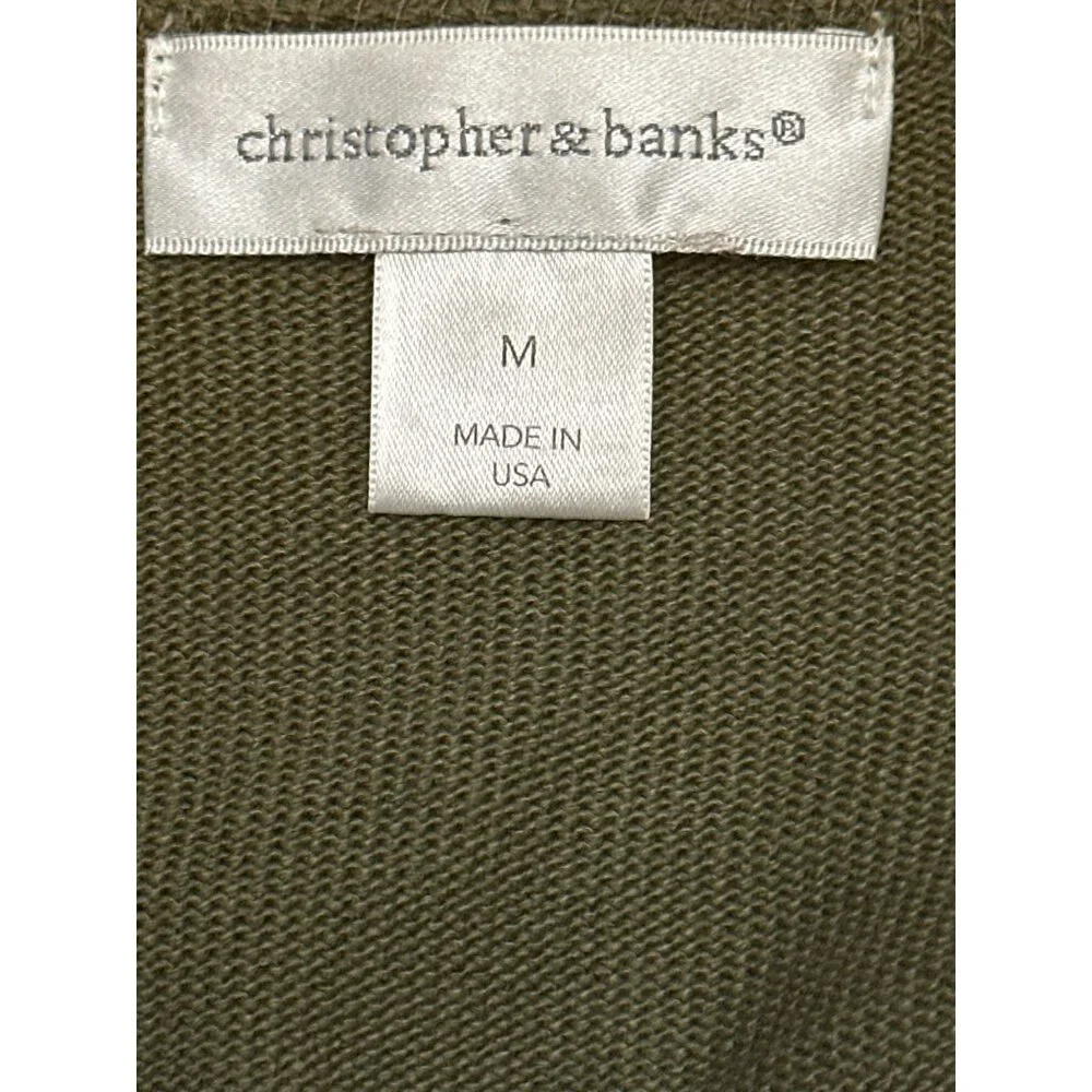 Christopher & Banks Womens Striped Cardigan Open Front Sweater M - Picture 5 of 8